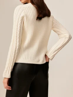 Button Down Cable Knit Outerwear