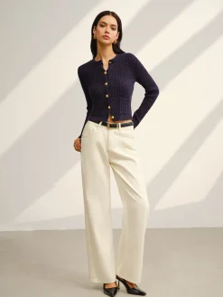 Button Down Petite Cardigan