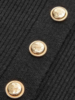 Button Down Skinny Knit Top