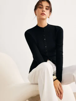 Button Down Skinny Knit Top