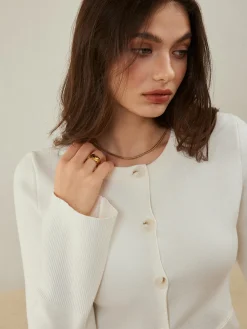 Button Down Slim Cardigan