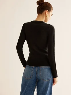 Button Down Slit Slim Cardigan