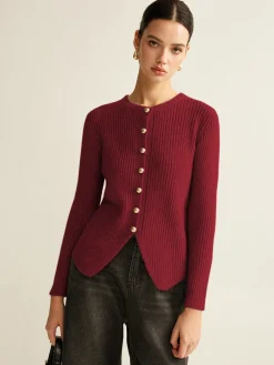 Button Down Split Cardigan