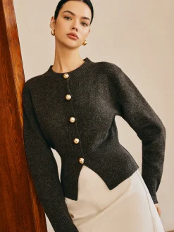 Button Down Split Sweater