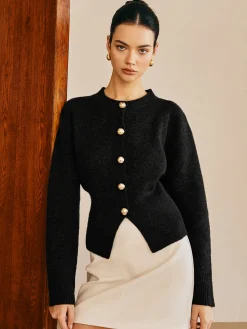 Button Down Split Sweater