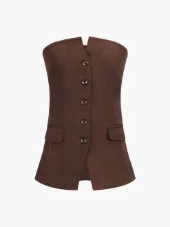 Button Down Tube Top
