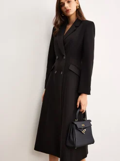 Button Lapel Long Blazer