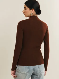 Button Pleated Split Knit Top
