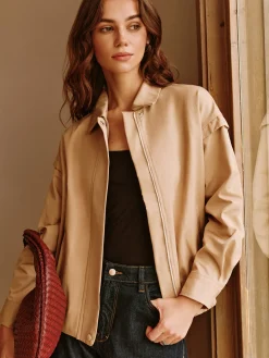 Button Zipper Polo Jacket
