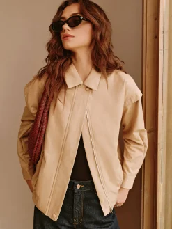 Button Zipper Polo Jacket