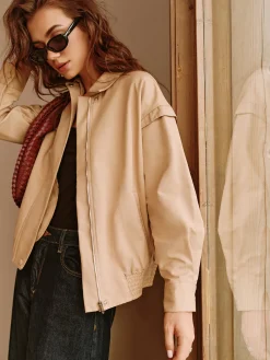 Button Zipper Polo Jacket