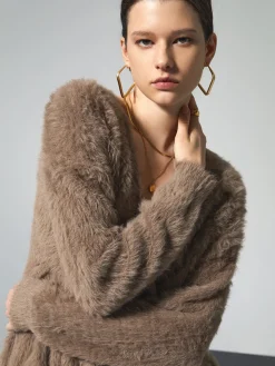 Button-down Fuzzy Cardigan
