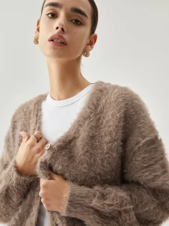 Button-down Fuzzy Cardigan