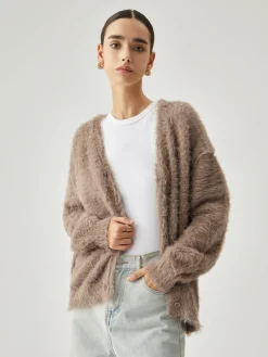 Button-down Fuzzy Cardigan