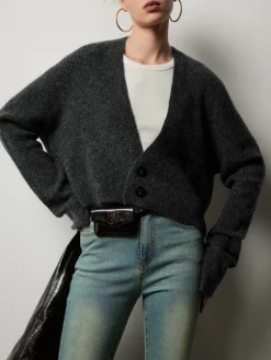 Buttoned Slouchy Cardigan