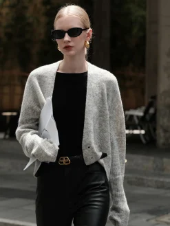 Buttoned Slouchy Cardigan