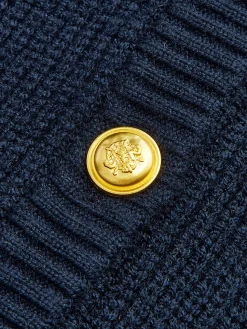 Cable-Knit Button Panel Cardigan