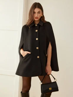 Camellia-Button Cloak