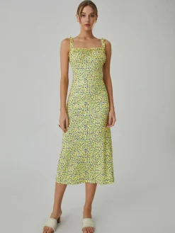 Cami Floral Bohemian Vacation Midi Dress