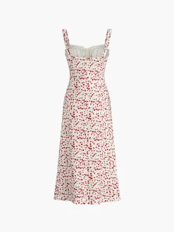 Cami Floral Bohemian Vacation Midi Dress