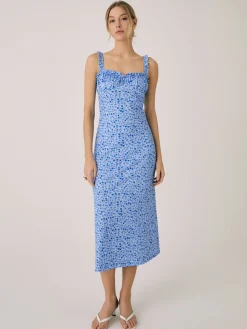 Cami Floral Bohemian Vacation Midi Dress