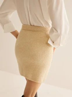 Cap Sleeve Drawstring Stretch Skirt Set