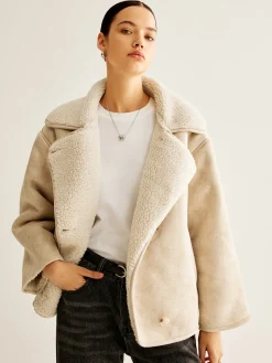 Cashmere-Blend Button Fleece Jacket