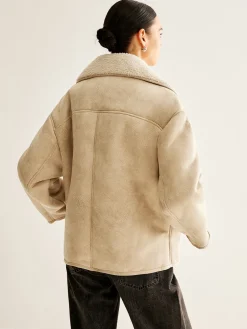 Cashmere-Blend Button Fleece Jacket