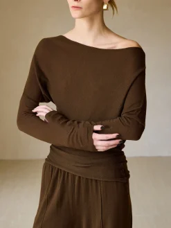 Casual Asymmetrical Neck Slim Sweater
