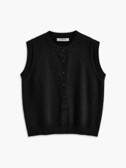 Casual Button Up Sweater Vest