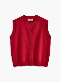 Casual Button Up Sweater Vest