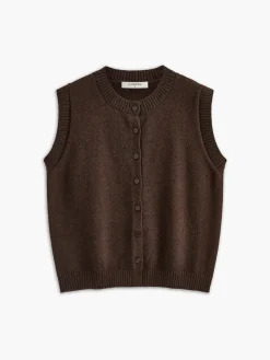 Casual Button Up Sweater Vest