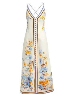 Casual Floral Printed Halter Long Dress