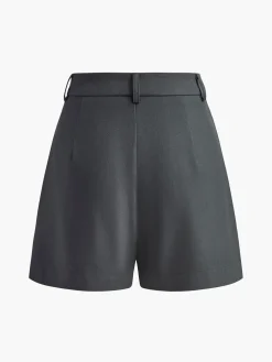 Casual Mid Waist Shorts Without Belt