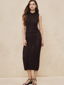 Casual Solid Sweater Skirt