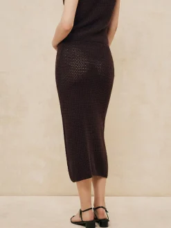 Casual Solid Sweater Skirt