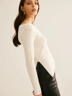 Casual Split Knit Top