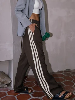 Casual Striped Patchwork Pants