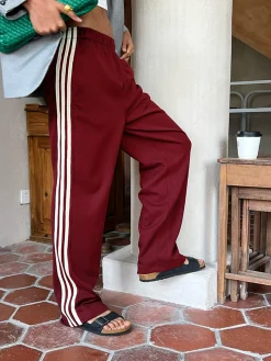 Casual Striped Patchwork Pants