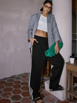 Casual Striped Patchwork Pants