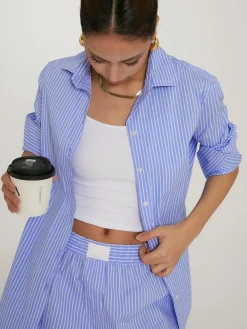 Casual Striped Shorts Set