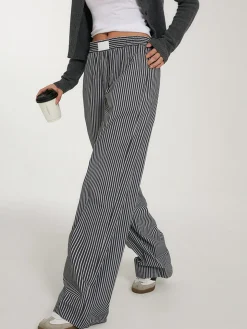Casual Striped Wide Leg Pants