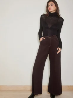Casual Wide-Leg Denim Pants