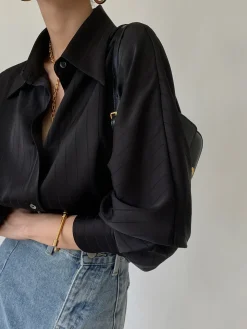 Charlotte Oversized Button Up Collared Shirt