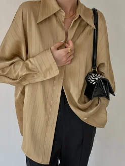 Charlotte Oversized Button Up Collared Shirt