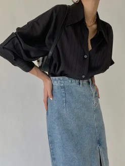 Charlotte Oversized Button Up Collared Shirt