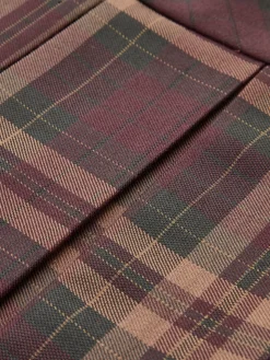 Checked Pleated Mini Skirt