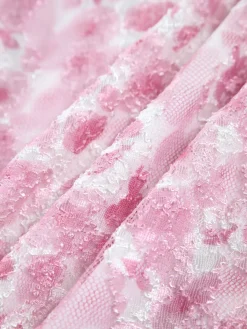 Cherry Blossom Halter Backless Long Dress