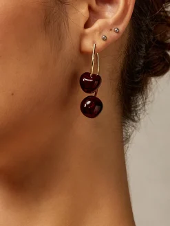 Cherry Charm Dangle Earrings