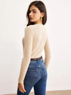 Chinese Knot Cutout Sweater